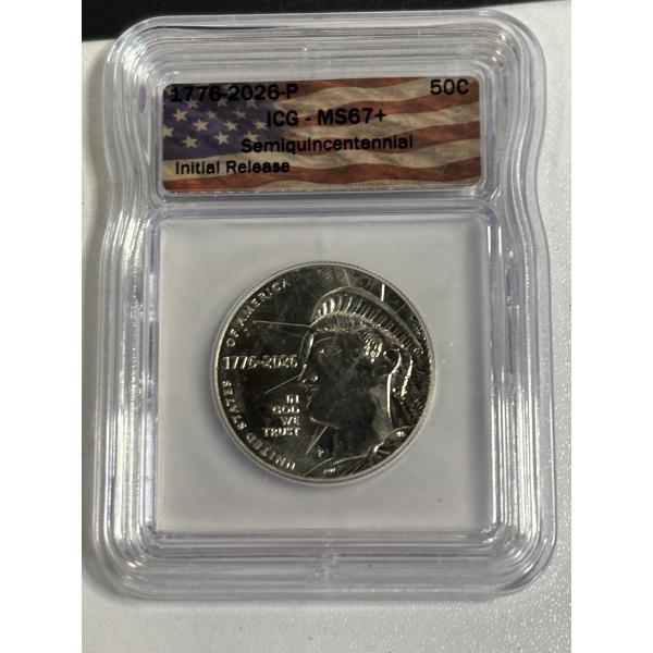 ICG - MS67+ Semiquincentennial Initial Release - 50 cent piece - 1776-2026-P - 250 years 