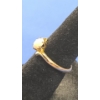 Image 2 : 10K Gold Ring With Opal - Size 5 - Total Weight: 1.4g