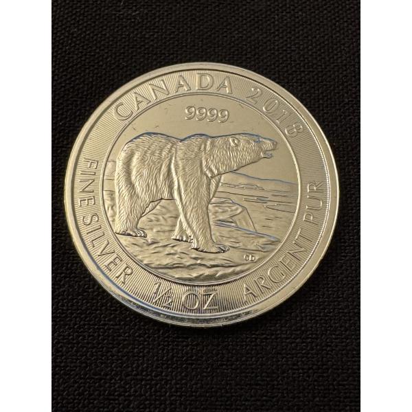 Rare 2018 Canada 1/2 Oz Troy Ounce Polar Bear .999 Fine Silver Coin - Mint Condition