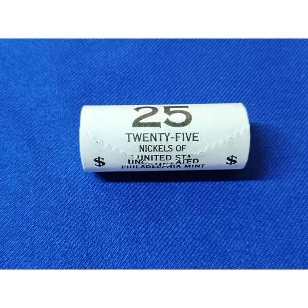 Roll of 25 Uncirculated United States Nickels - Philadelphia Mint