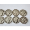 Image 3 : x10 Assorted Years & Mint Marks U.S. 90% Silver Mercury Dimes FV: $1.00