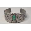 Image 2 : Sterling Silver Southwestern Style Cuff Bracelet & Pendant With Turquoise - Total Weight:  37.7g