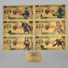 Image 2 : Set of 6 24k Gold Foiled Nippon Ginko Legend of Zelda - Real 24k Gold with COA