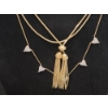 Image 4 : Gold-Tone Sterling Silver Jewelry: Two Necklaces and Two Bracelets - Total Weight: 43.5g
