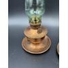Image 3 : 2 Beautiful Oil Lamps with Flared Globes - ~8 inches tall