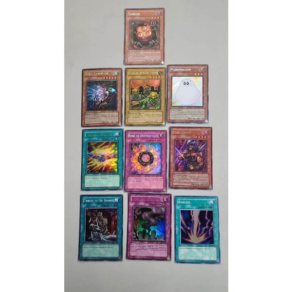 Lot of 10 Assorted Yu-Gi-Oh Trading Cards Ft. Raigeki & More 