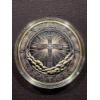 Image 2 : Jesus Christ CROSS Commemorative 24K Gold Covered Challenge Coin - Mint Condition