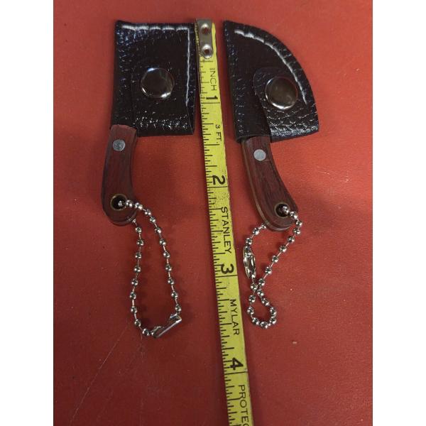 Two Mini Knife & Sheath Key Chains