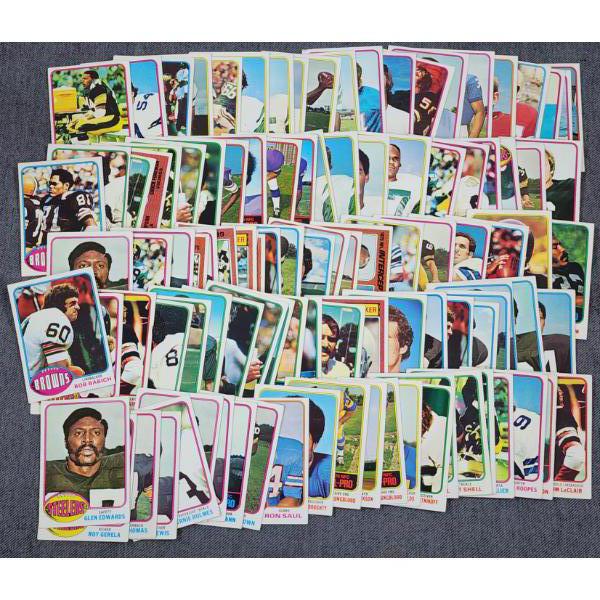 Large Lot of Over 100 Assorted 1976 Topps Football Trading Cards ~ 50 Year Old Cards! ~