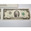 Image 3 : x2 U.S. 1976 $2 Banknotes Including 1976 Postmarked Collectible Note