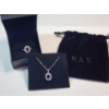 Image 1 : Stunning Matching Set: Sterling Silver Necklace and Ring with Large Blue Stone - TW: 6.6g
Necklace 1