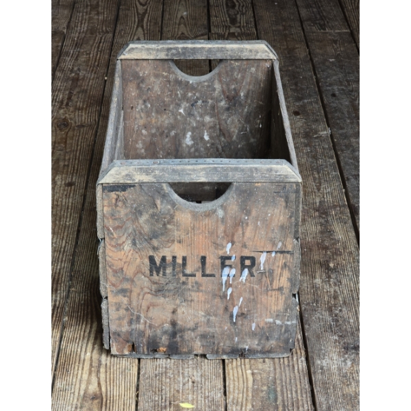 Wooden Crate with "Miller" - 24x13x14