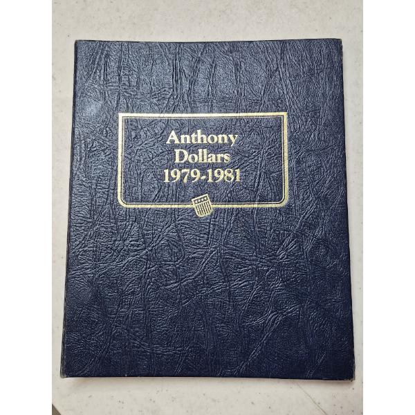 17 Pc Set In Collectors Book - Susan B Anthony Dollars - All Uncirculated