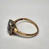 Image 4 : 10K Gold Cocktail Ring with Large Clear Gemstone - Size 7 - TW: 2.0g