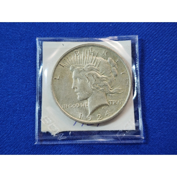 1924 90% Silver Peace Dollar