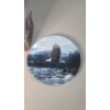 Image 11 : Eagle Decorative WF George Porcelain Plate, Pewter Spoontiques Mini Clocks & CRES Musical Snow Globe