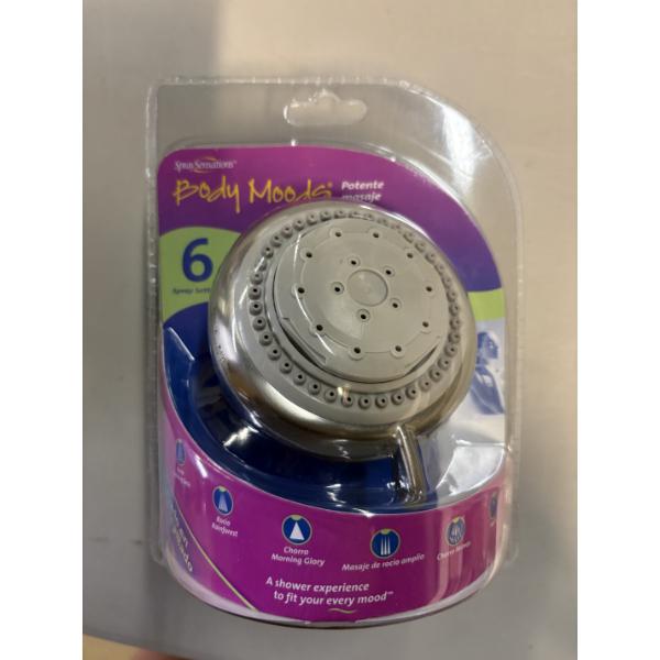 Brand New - Spray Sensations Body Moods Shower Head - 6 Spray Settings