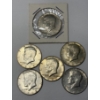 Image 1 : Lot of 6 40% Silver Kennedy Half Dollars, FV $3, (1) 1965, (1) 1968 and (4) 1967