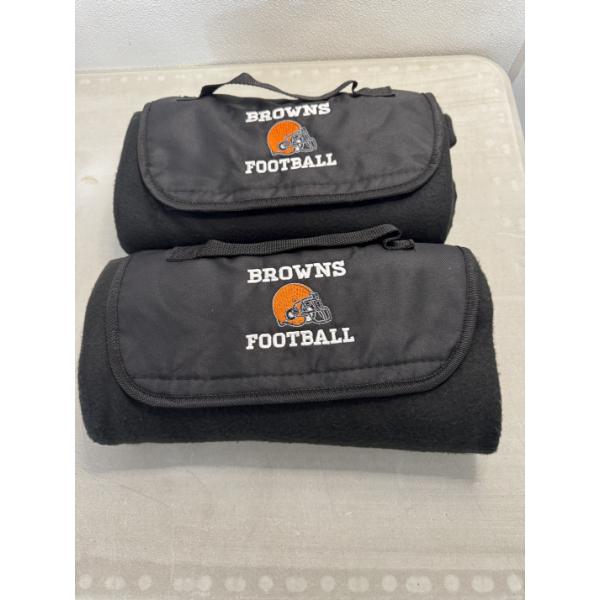 Cleveland Browns Football Game Blankets Set Of Two - Brand New 