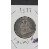 Image 2 : United States 1877 Seated Liberty 90% Silver Quarter