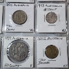 Image 4 : Two Binder Pages Filled with Assorted World Coins: Cuba, Argentina, Australia, India, & More!
