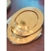 Image 1 : Set Of 6 Gold Colored Metal 12" Chargers (Underplates) For Serving China As Shown Not Used