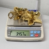 Image 5 : Beautiful Flower-Style Hosley Lacquered Solid Brass Candle Holders - Made in India 