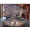 Image 1 : Old West Figural Collection - Cast Charging Buffalo Statue - App 6" Tall In Ex Condition - 9" Length