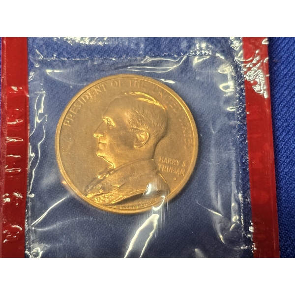 1949 U.S. Mint Copper Presidential Medal of Inauguration Harry S. Truman - SEALED