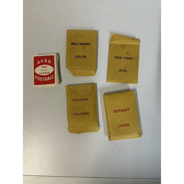 APBA Pro League Football Playing Cards - 5 Sets - Baltimore Colts - New York Jets - Atlanta Falcons 