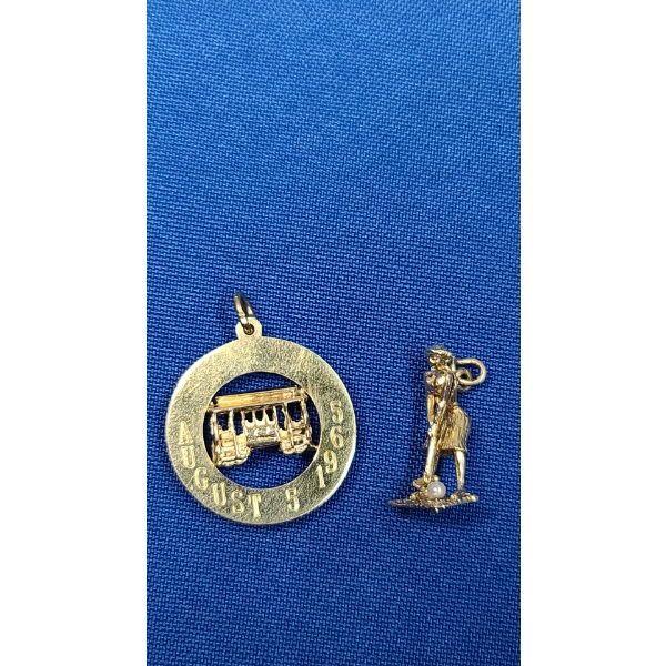 14K Gold Charms (Can Also Be Used As Pendants) - Total Weight: 6.8g