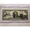 Image 1 : 2003 United States Jefferson MINNESOTA $2.00 Bill In Hard Case Holder - Mint Condition - RARE