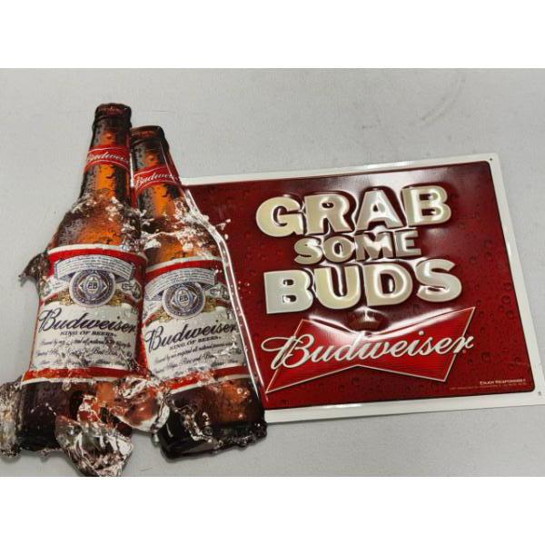 Budweiser King of Beers Metal Sign 23"x19" - Great Condition
