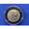 Image 1 : 1958 90% Silver Franklin Half Dollar In Capsule