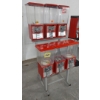 Image 4 : Rack Mounted Group - Six Gumball Machines As Shown -  No Key