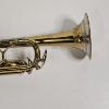 Image 10 : Vintage Raw Brass B-Flat Piston-Valve Trumpet with Silver-Rimmed Bell with Storage Case