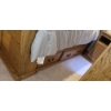 Image 3 : Gorgeous solid Oak And MINT Condition Queen Size Sleigh Bed - Everything Included 