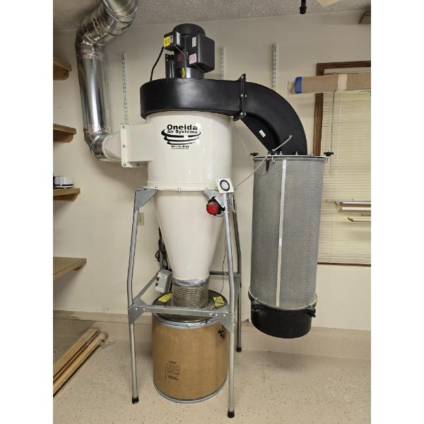 Oneida Pro200 5HP Dust Collector with 3 Remotes, Dust Centry 230V/5HP with Ducting