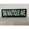 Image 1 : Rare 18" X 6" Ski Nautique Ave Heavy Duty Aluminum Sign