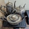 Image 2 : 5lb Set of Vintage Silver-Plated Tea and Coffee Service