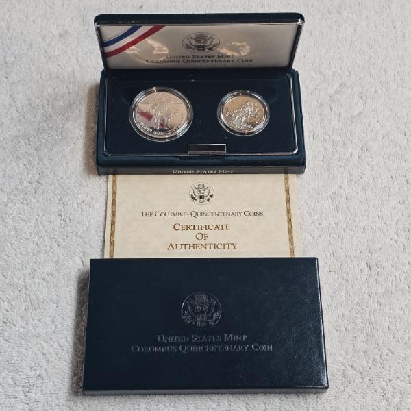 US Mint Gem Proof 1992-S Columbus Quincentenary Coins ft 90% Fine Silver Dollar Coin - 0.7734 oz ASW