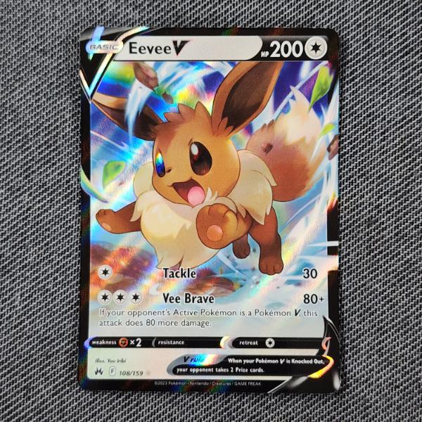 Eevee V 108/159 Holo Rare Pokemon Trading Card 