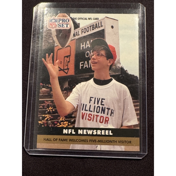 1991 Hall Of Fame Five Millionth Visitor Pro Set Card - Mint Condition