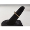 Image 2 : Small 10K Gold Ring with Blue Stone - Size 3 - Total Weight: 0.8g