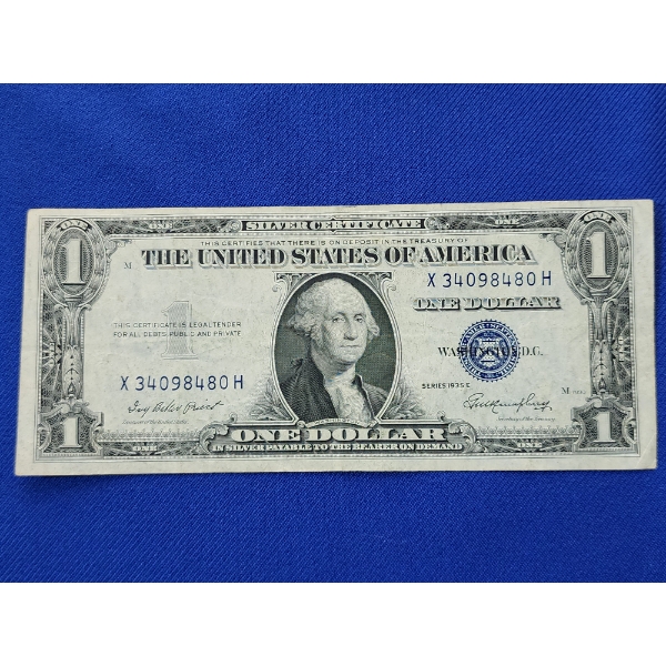 Series 1935 E $1 One Dollar Blue Seal Silver Certificate