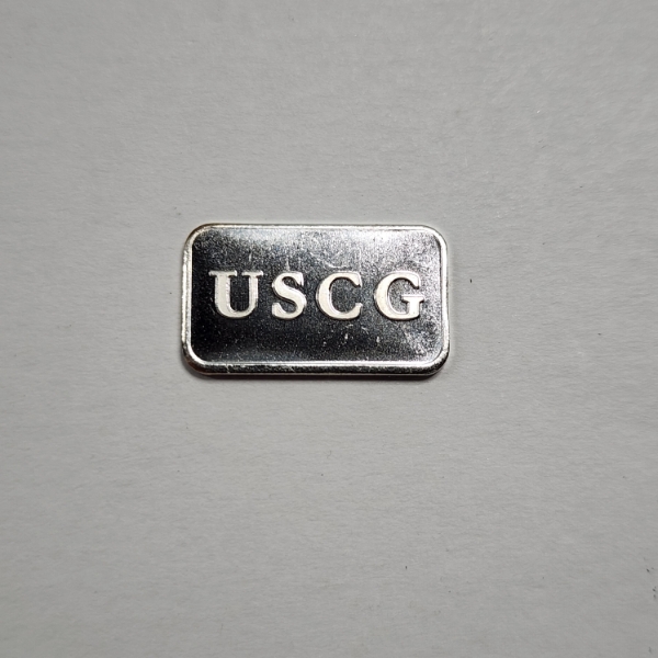 Extremely Rare USCG Silver 1 Gram .999 Fine Pure Silver Troy Oz Bar - Low Production Bar