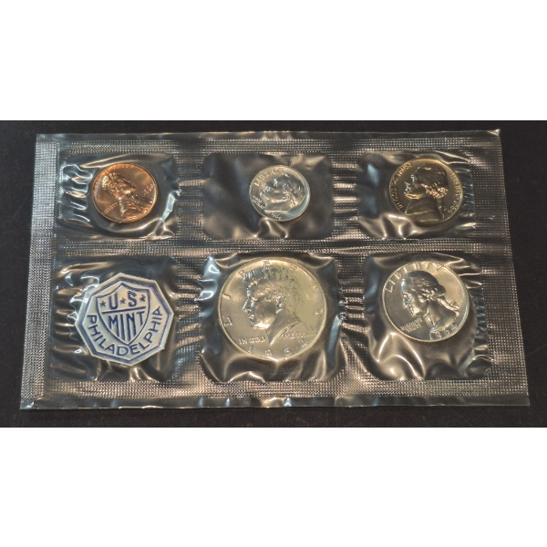 U.S. 90% SILVER COINS - 1964 JOHN F KENNEDY PROOF SET - SEE DESCRIPTION
