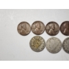 Image 2 : x10 Assorted Years U.S. Coins Including Barber "V" Nickels and Wheat Pennies 
