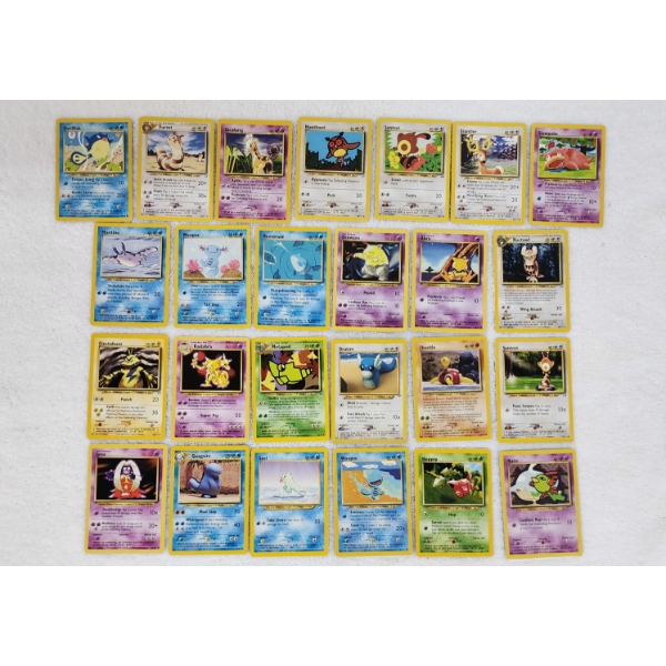 Large Collection of 25 Assorted Vintage Pokemon Trading Cards ~ All in Near Mint Condition!