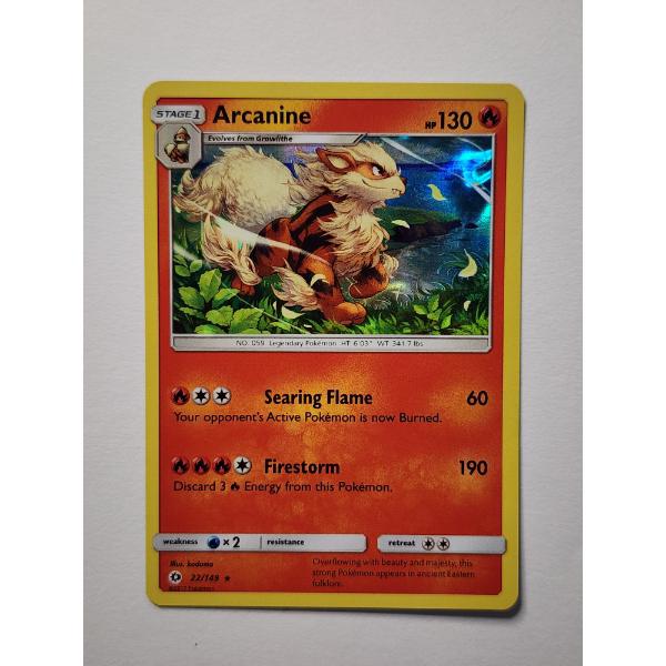 Arcanine 22/149 Holo Rare Pokemon Trading Card 